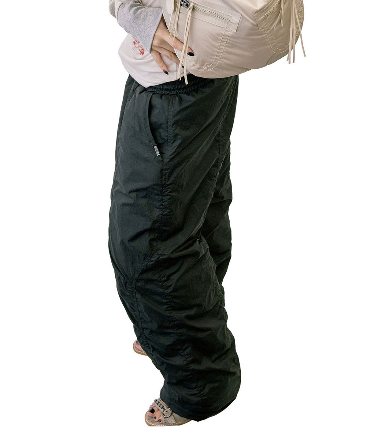 스컬프터(SCULPTOR) Padded Wide Pants Black