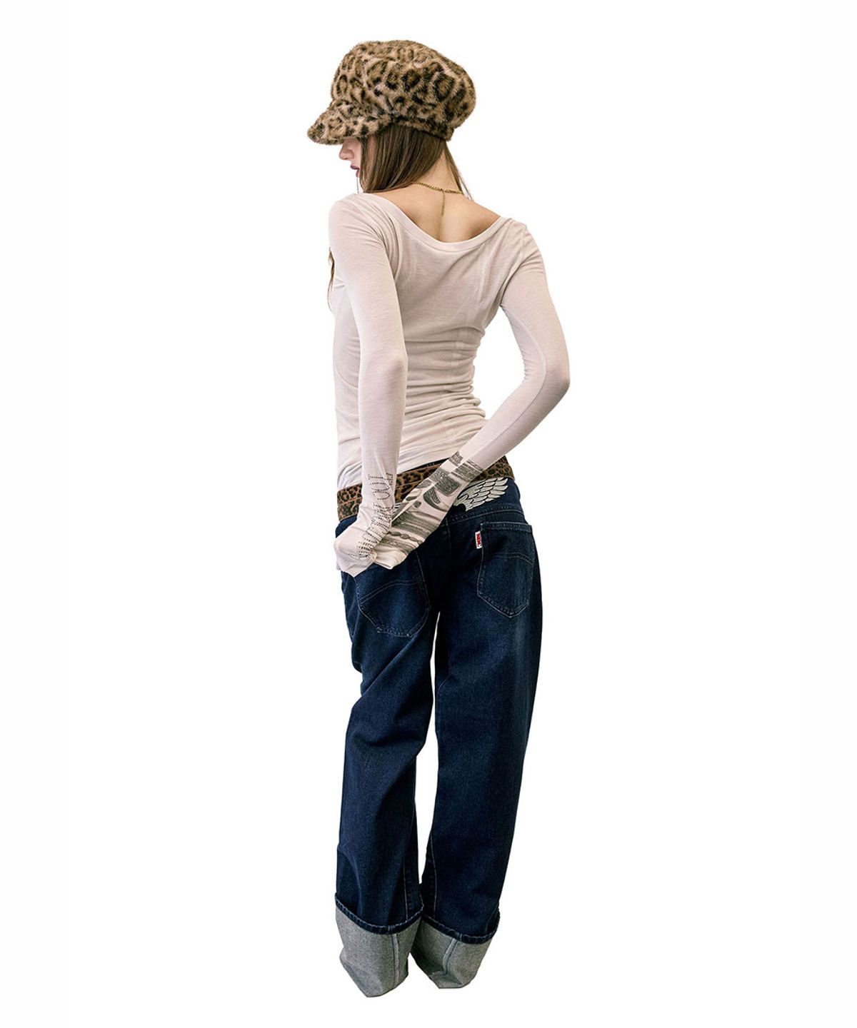 스컬프터(SCULPTOR) Angelic Roll Up Denim Deep Blue