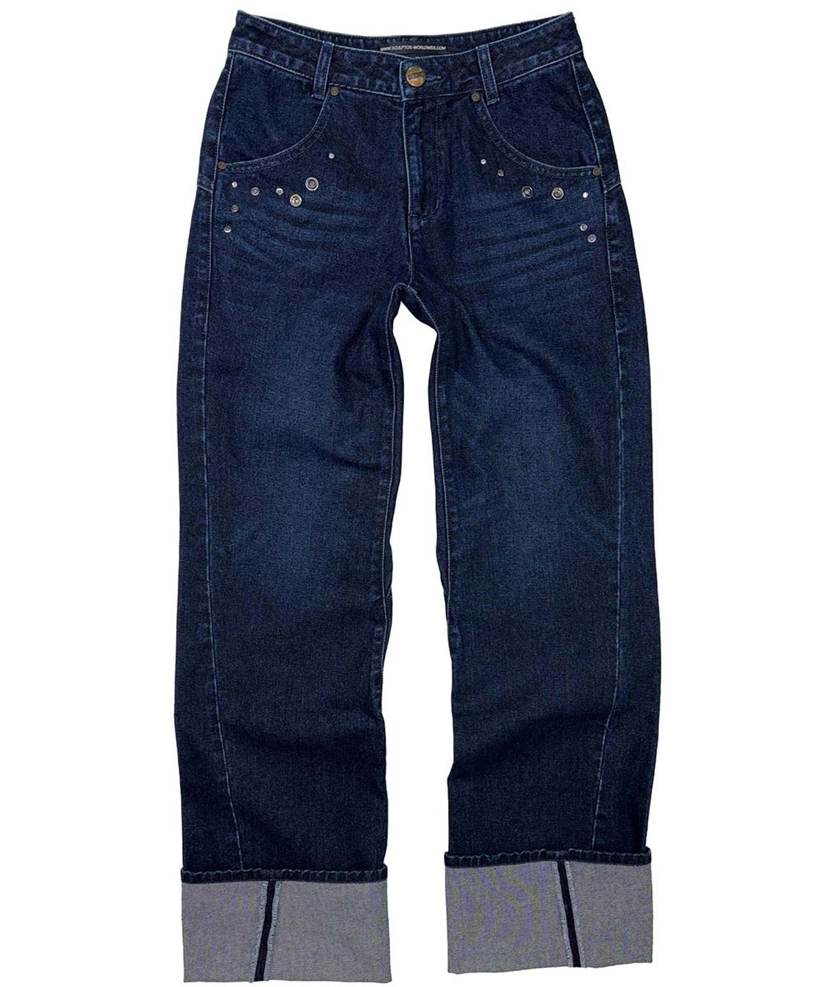 스컬프터(SCULPTOR) Angelic Roll Up Denim Deep Blue