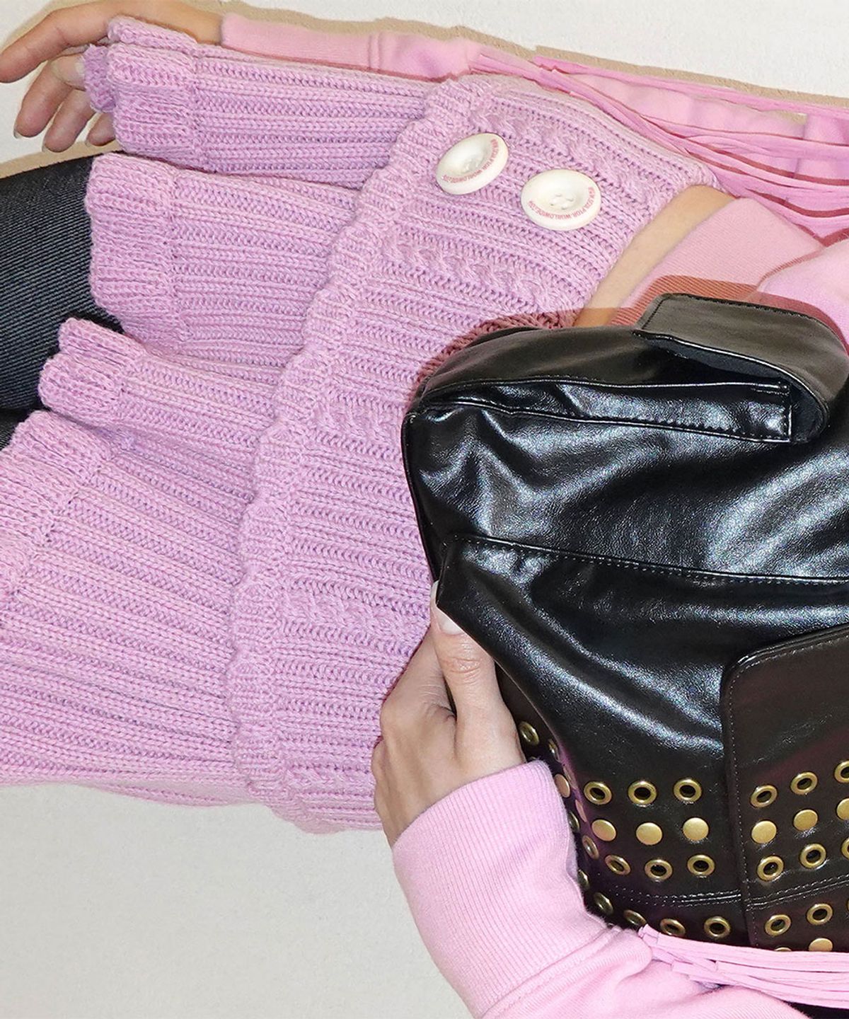 스컬프터(SCULPTOR) Two-Way Knit Capelet Lilac
