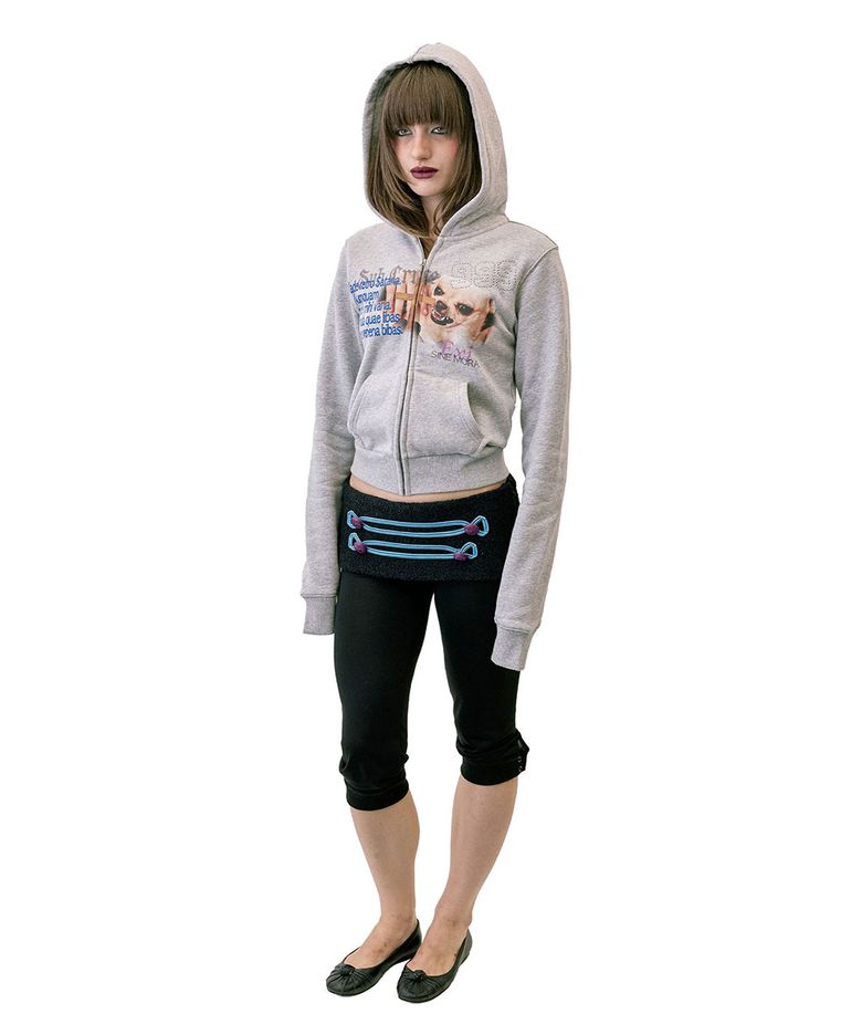 Cast Out Hooded Zip-Up Melange Gray
