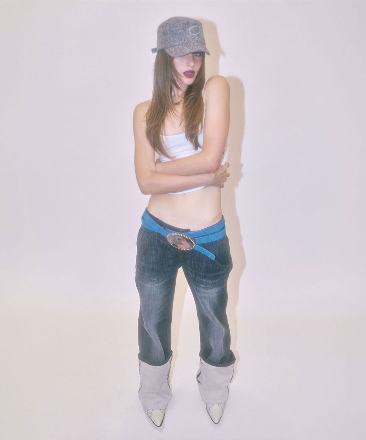 스컬프터(SCULPTOR) LA Girl Cap Plaid Gray