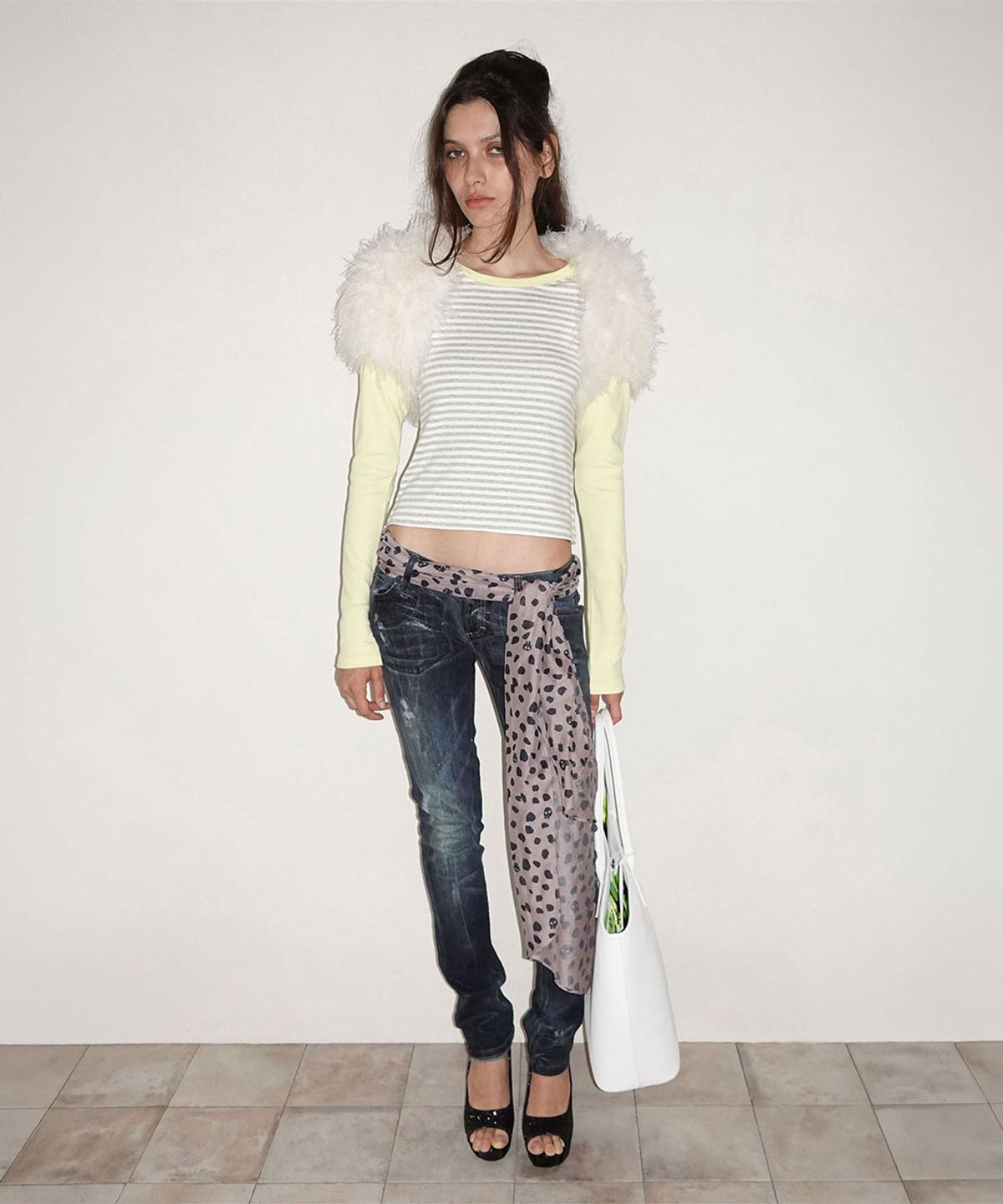 스컬프터(SCULPTOR) Dalmatian Scarf Mocha