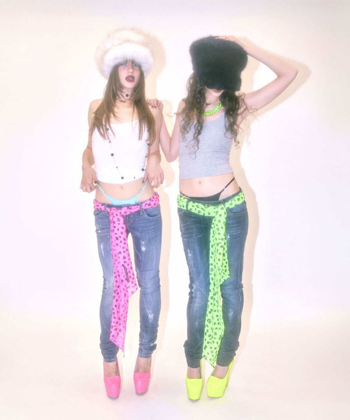 스컬프터(SCULPTOR) Dalmatian Scarf Neon Green