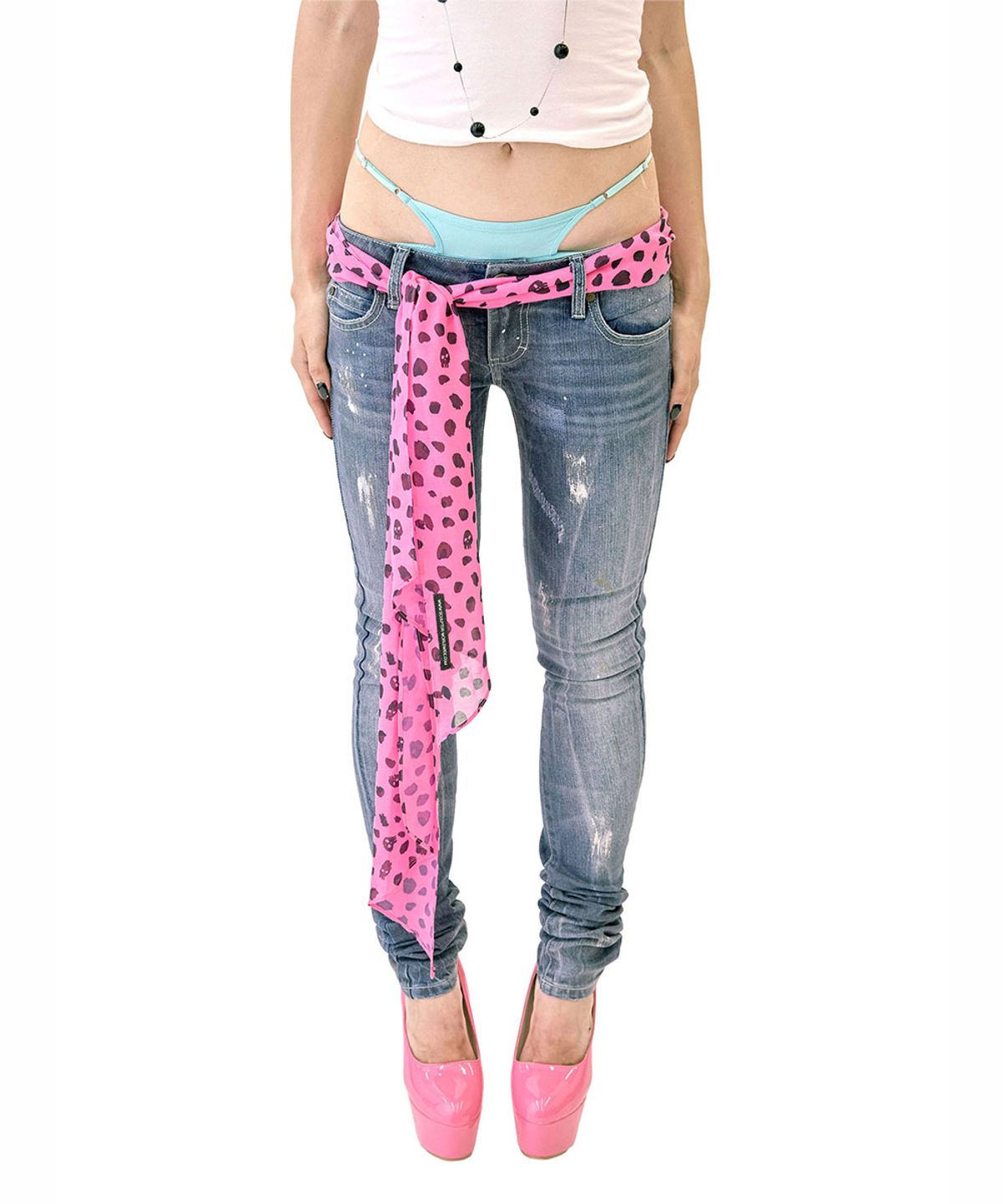 스컬프터(SCULPTOR) Dalmatian Scarf Pink