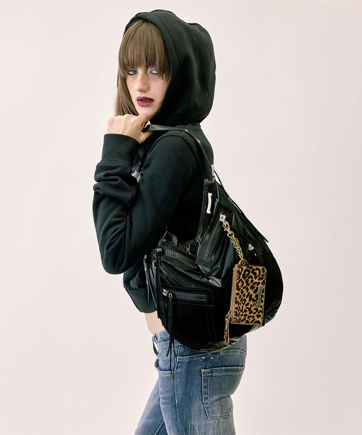 스컬프터(SCULPTOR) Pony Hair Card Wallet Leopard