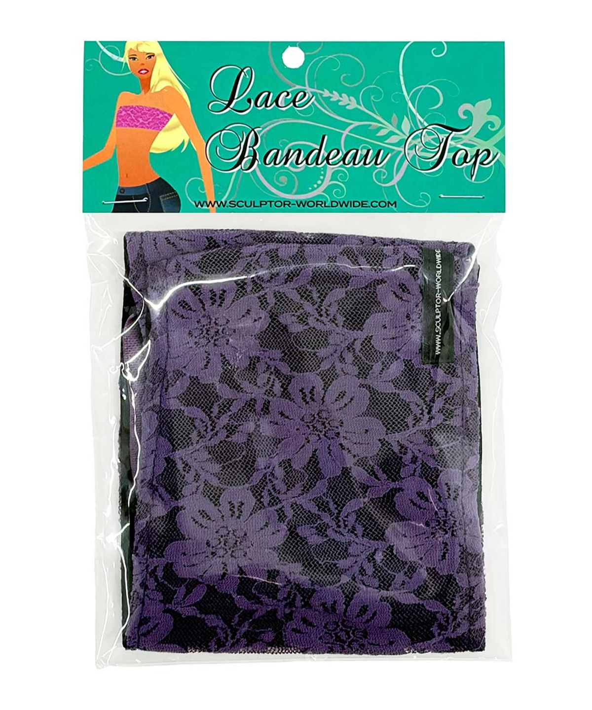 스컬프터(SCULPTOR) Lace Bandeau Top Ube Purple