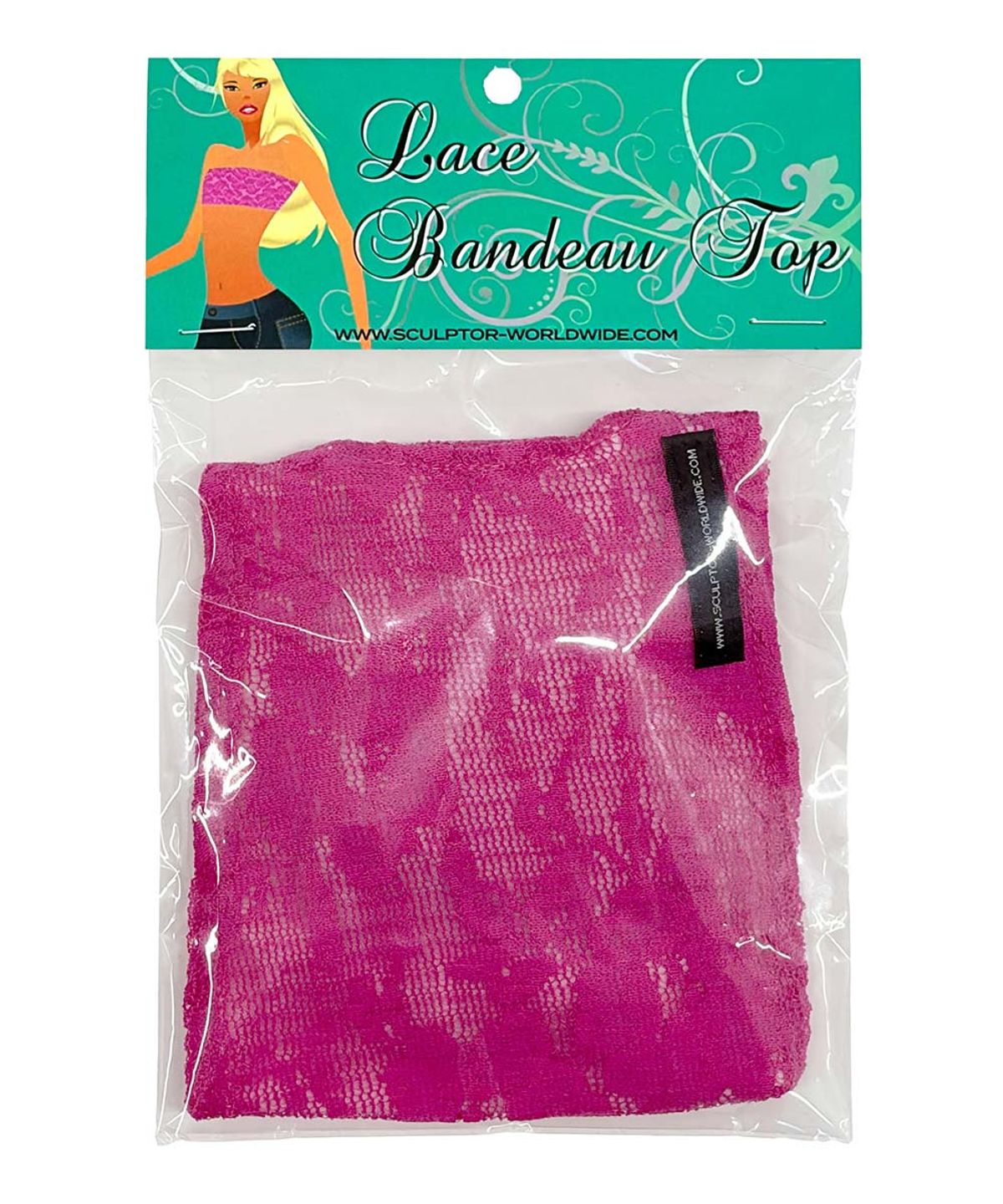 스컬프터(SCULPTOR) Lace Bandeau Top Pink