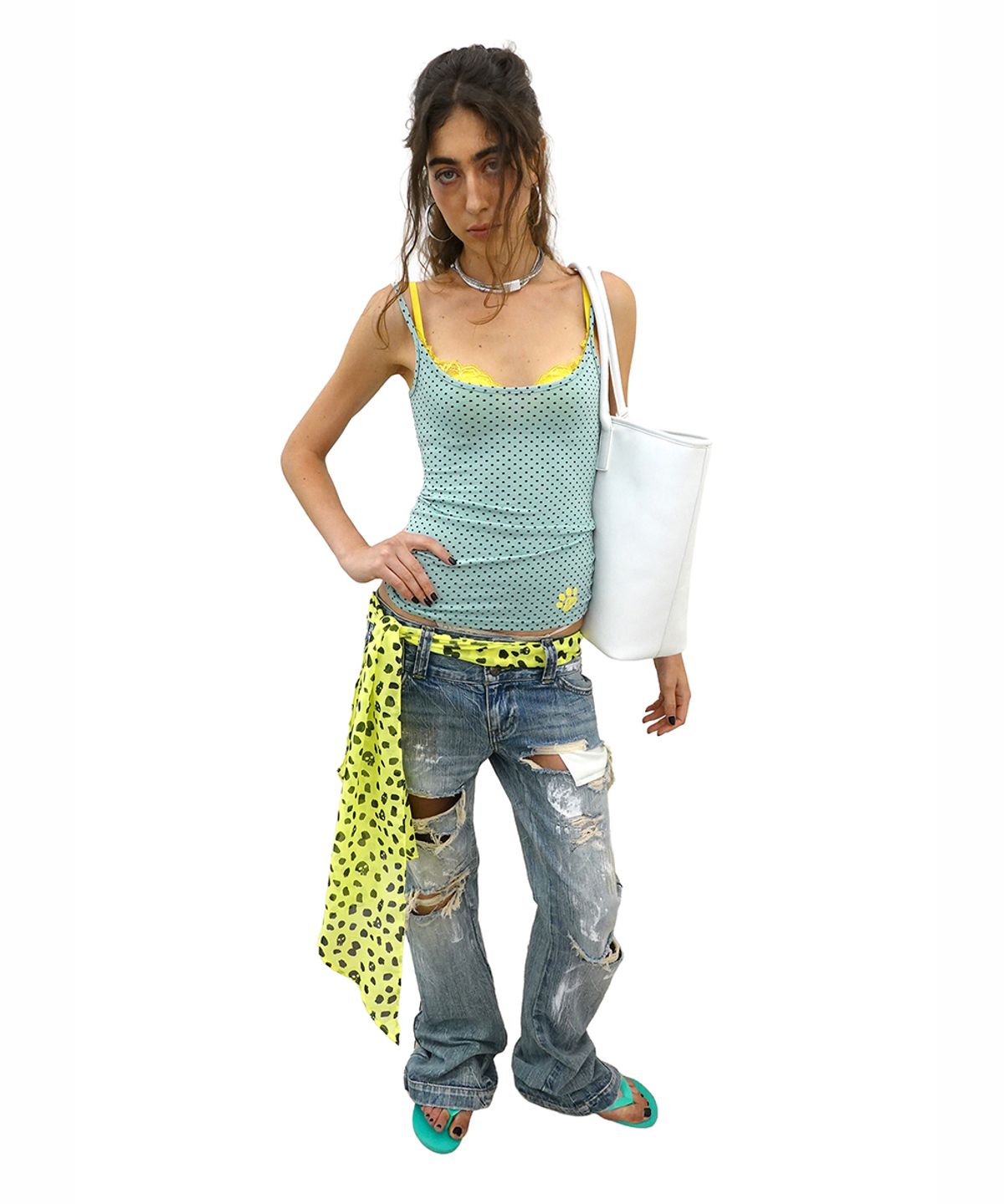 스컬프터(SCULPTOR) Distressed Bootcut Jeans Light Blue