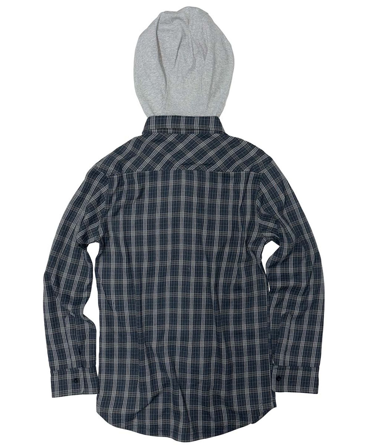 스컬프터(SCULPTOR) Boyfriend Hooded Shirts Navy Check