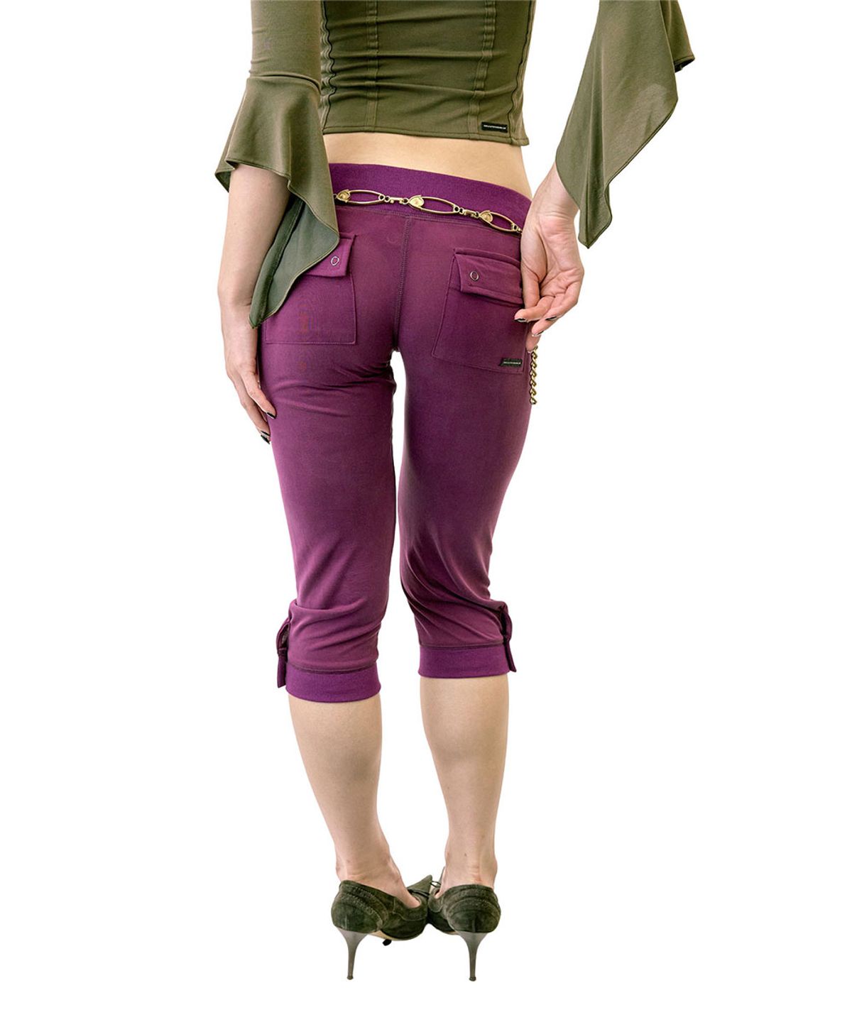 스컬프터(SCULPTOR) Jersey Capri Pants Plum