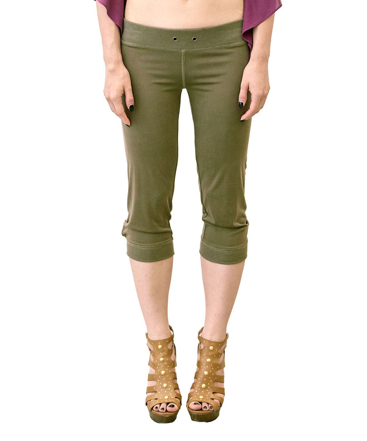 스컬프터(SCULPTOR) Jersey Capri Pants Khaki