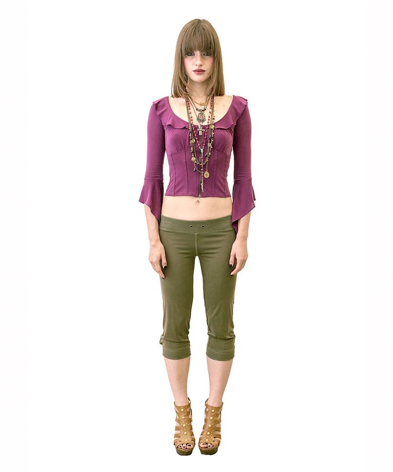 Corset Jersey Blouse Plum