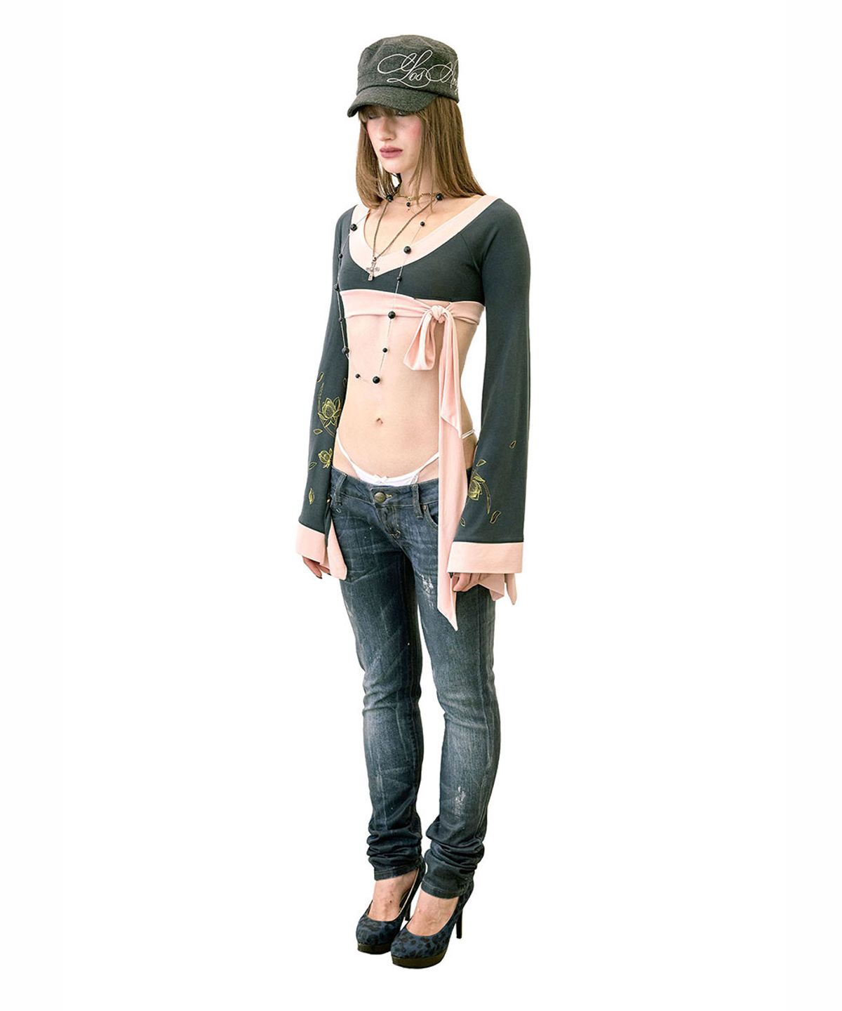 스컬프터(SCULPTOR) Zen Kimono Top Black