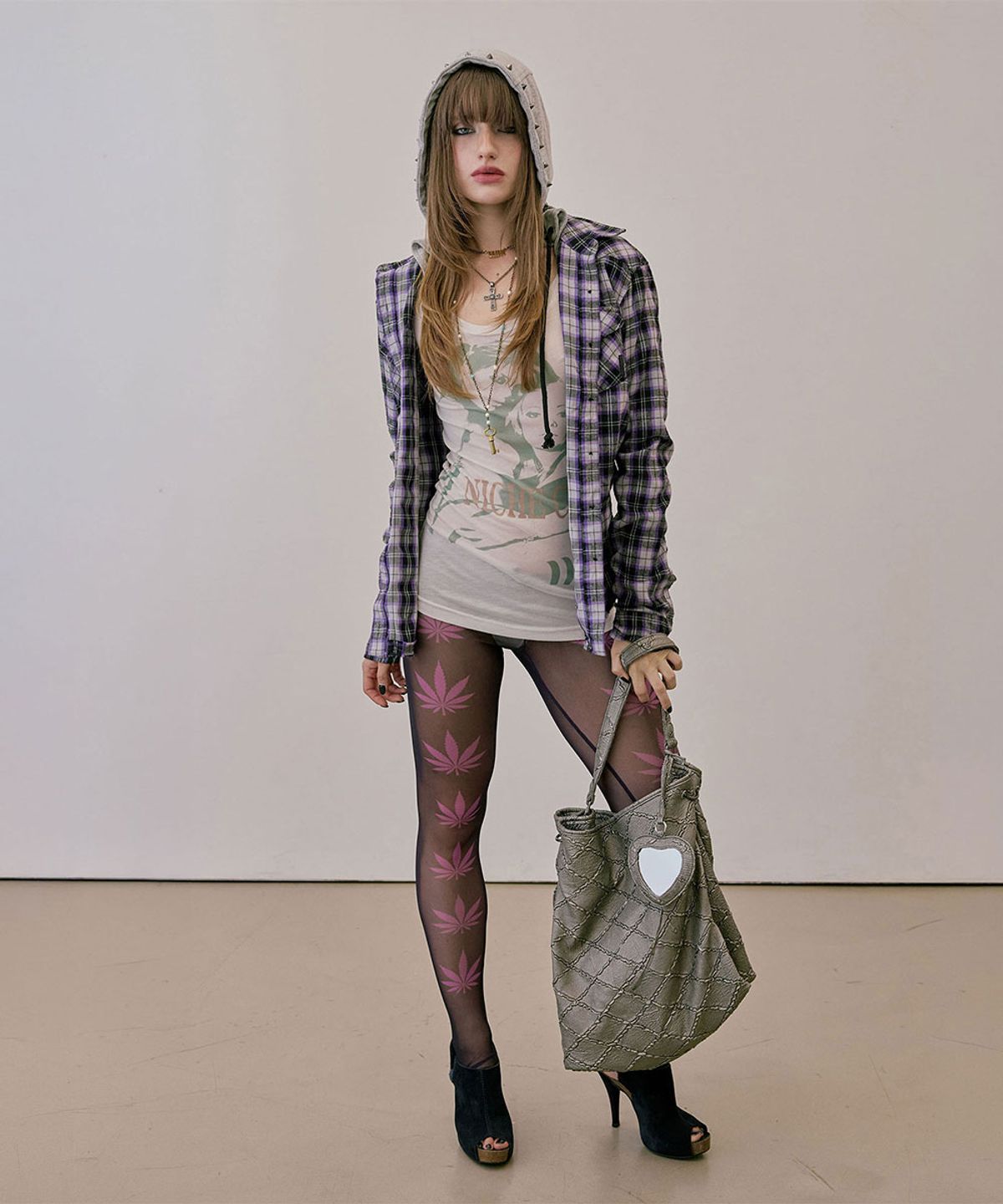 스컬프터(SCULPTOR) Quilted Slouch Bag Gun Metal