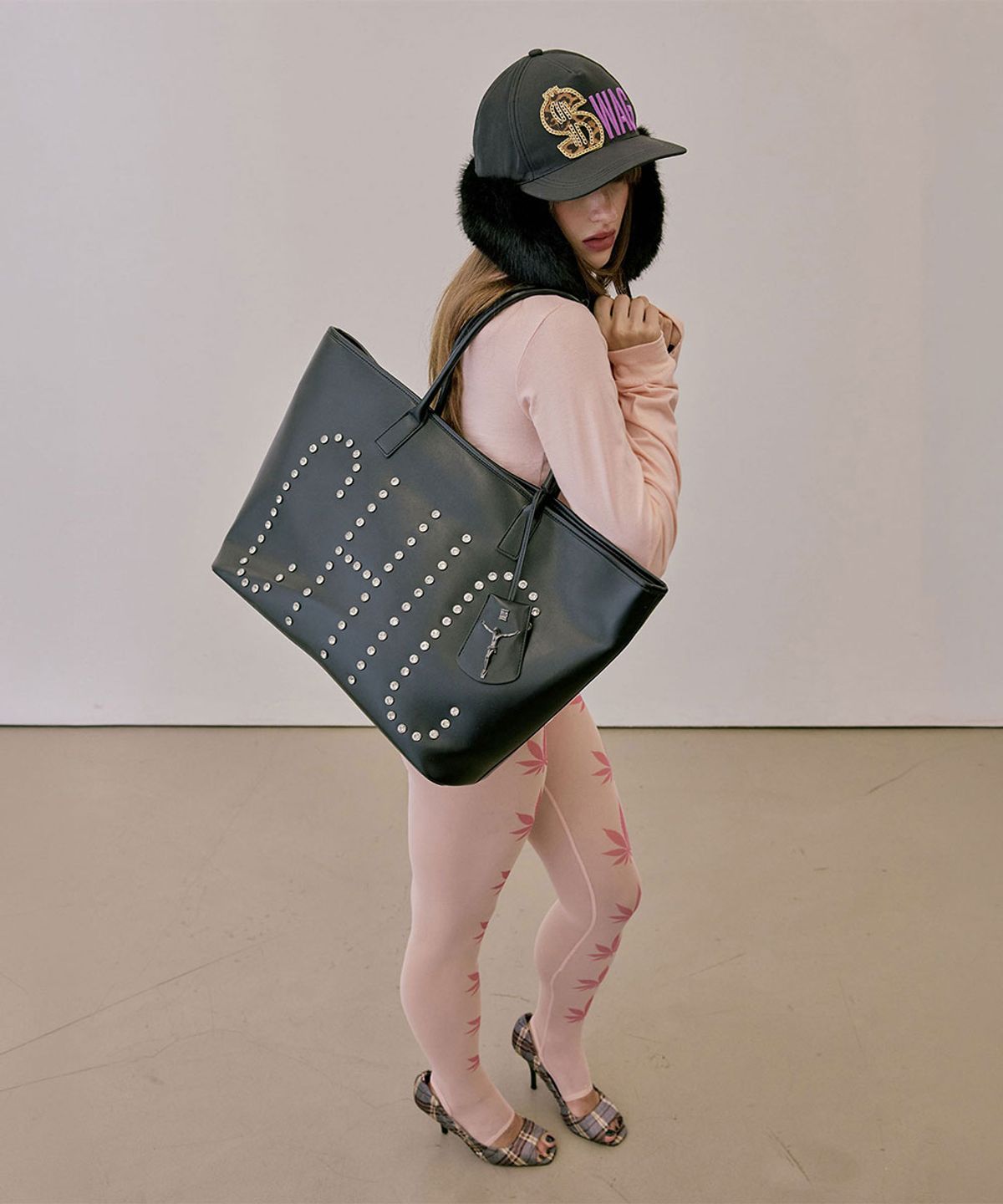 스컬프터(SCULPTOR) Couture Grocery Tote Bag Black