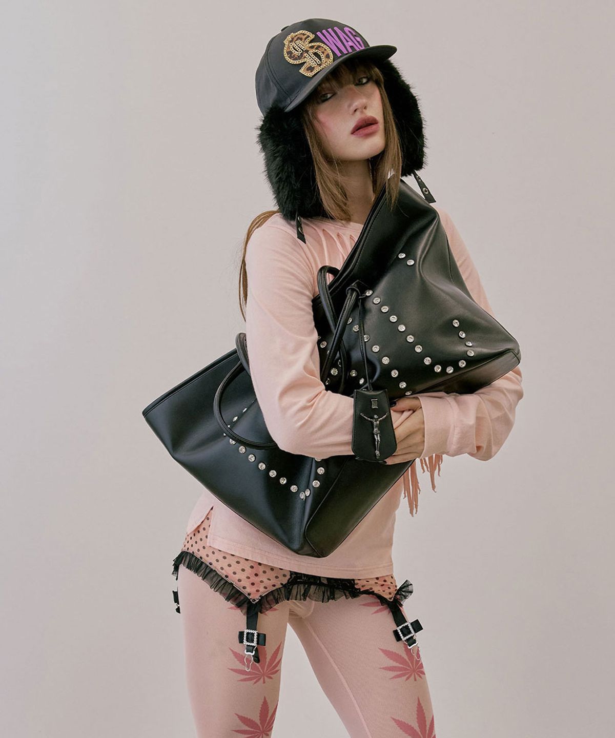스컬프터(SCULPTOR) Couture Grocery Tote Bag Black