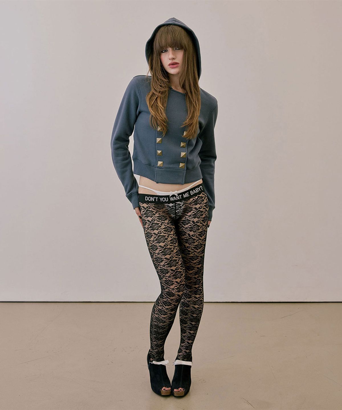 스컬프터(SCULPTOR) Cheeky Lace Leggings Black