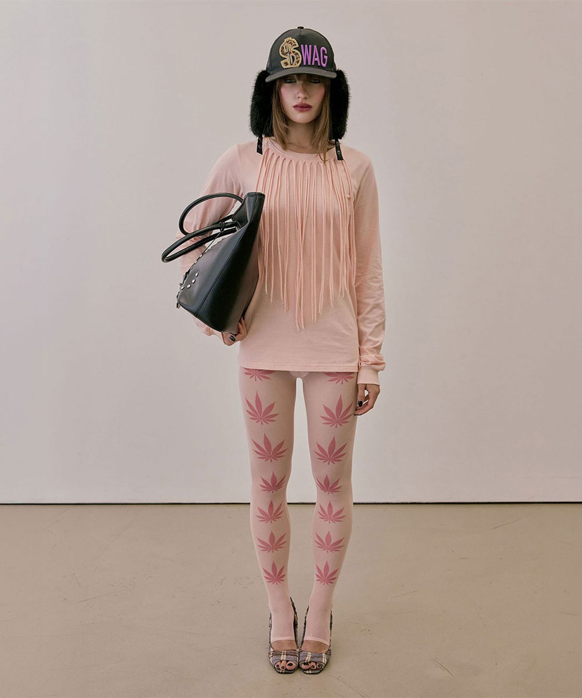 스컬프터(SCULPTOR) Stoner Girl Tights Pale Pink