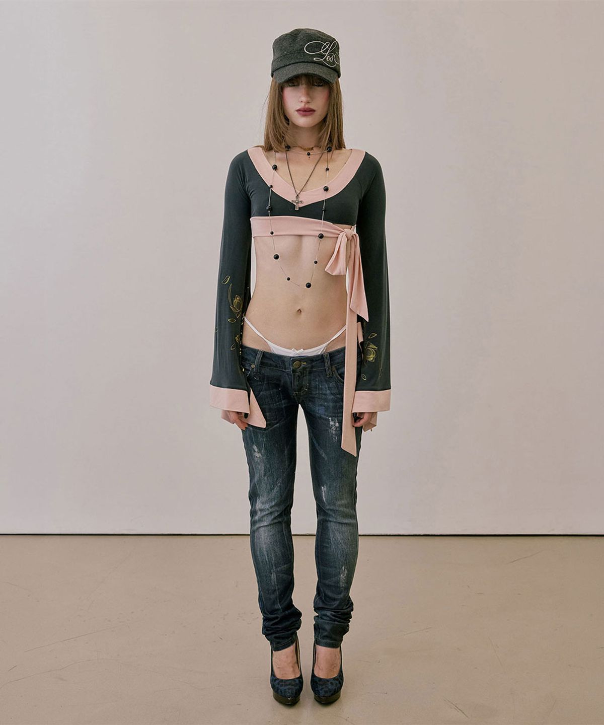 스컬프터(SCULPTOR) Wet Skinny Jeans Indigo