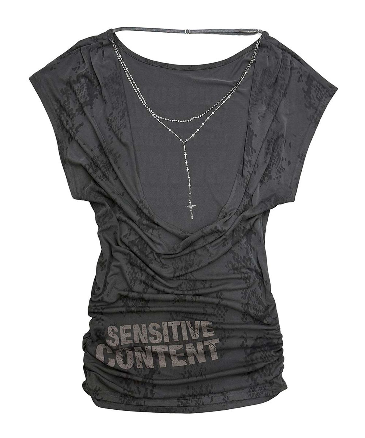 스컬프터(SCULPTOR) Rosary Backless Dress Charcoal