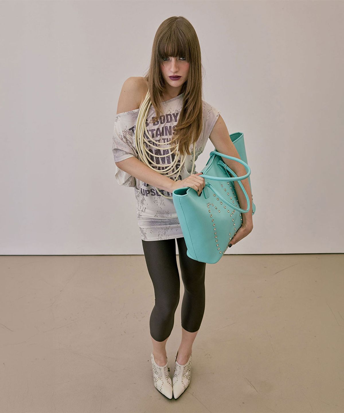 스컬프터(SCULPTOR) Rosary Backless Dress Dirty White