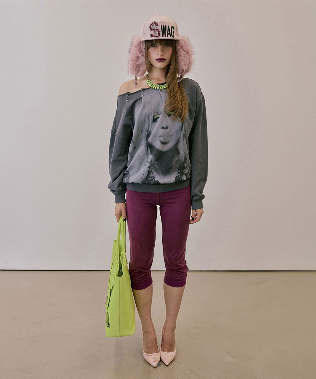 스컬프터(SCULPTOR) Love Pintuck Sweatshirt Charcoal