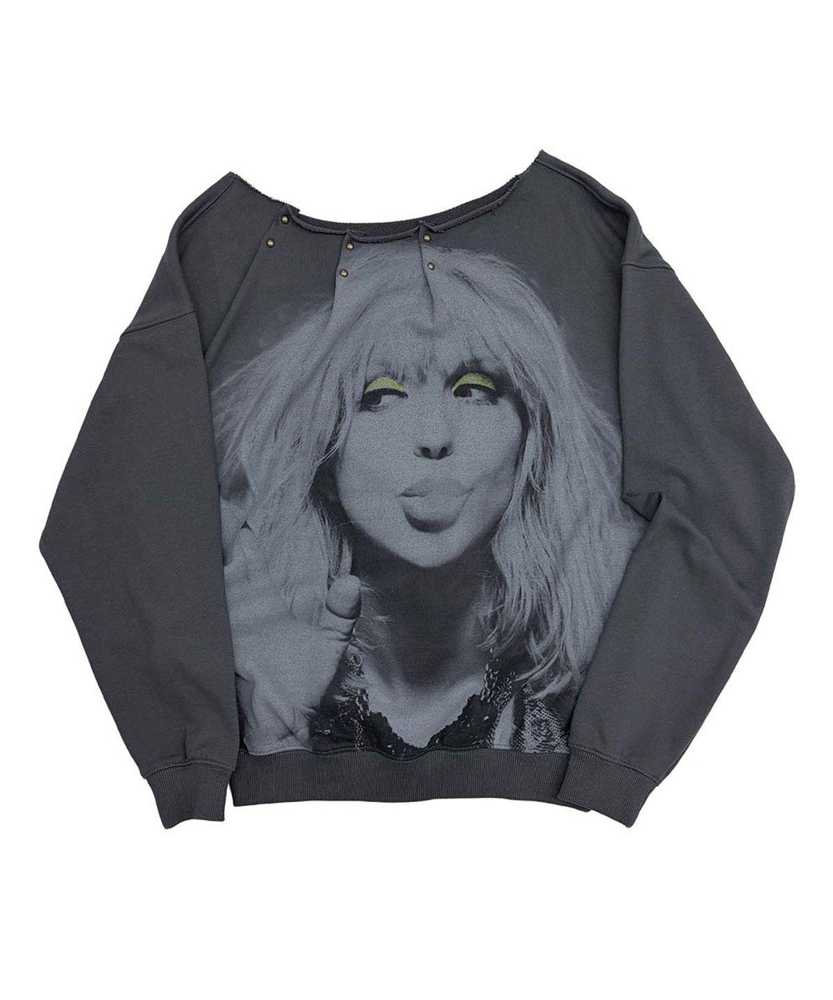 스컬프터(SCULPTOR) Love Pintuck Sweatshirt Charcoal