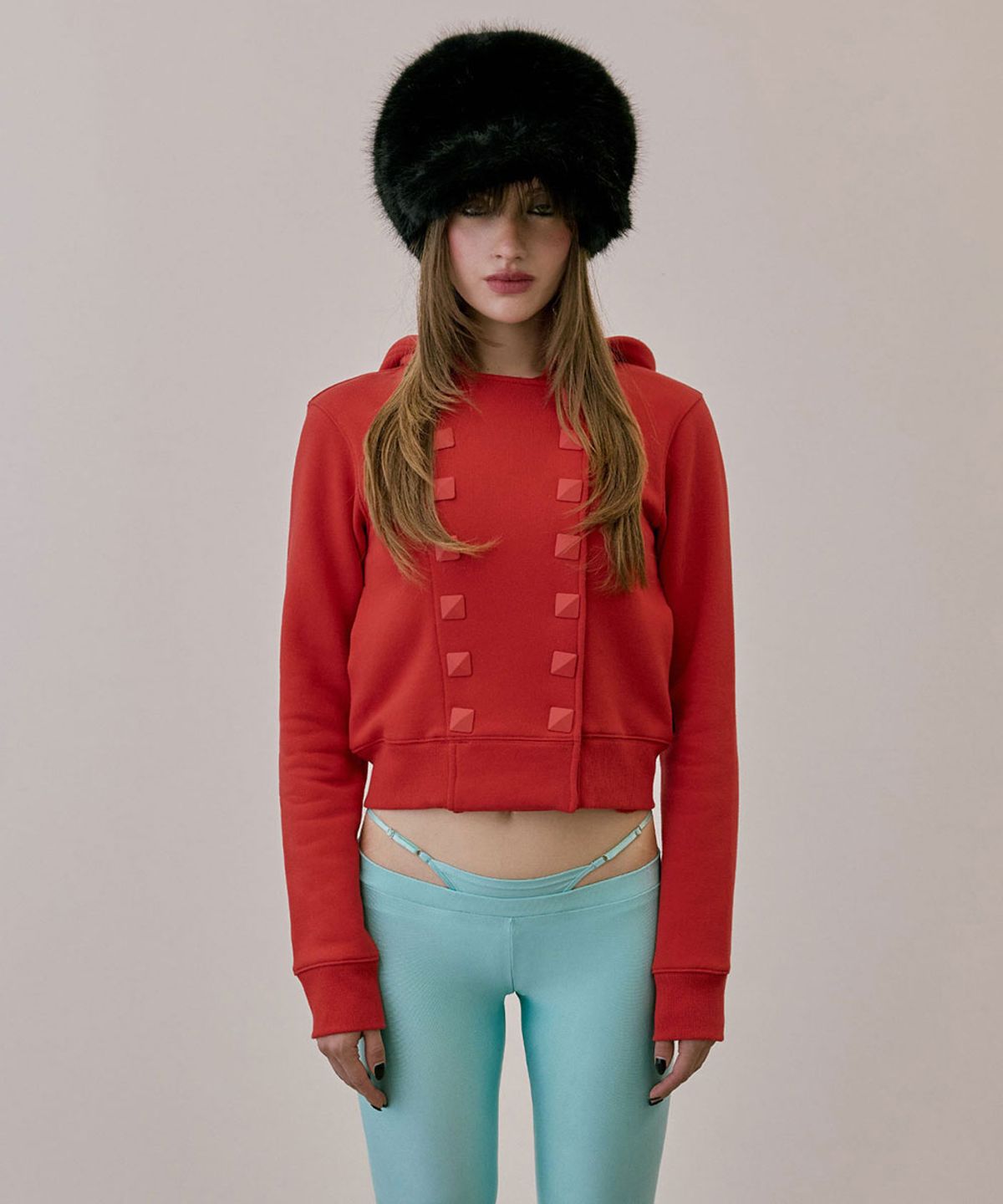 스컬프터(SCULPTOR) Napoleon Stud Hoodie Red