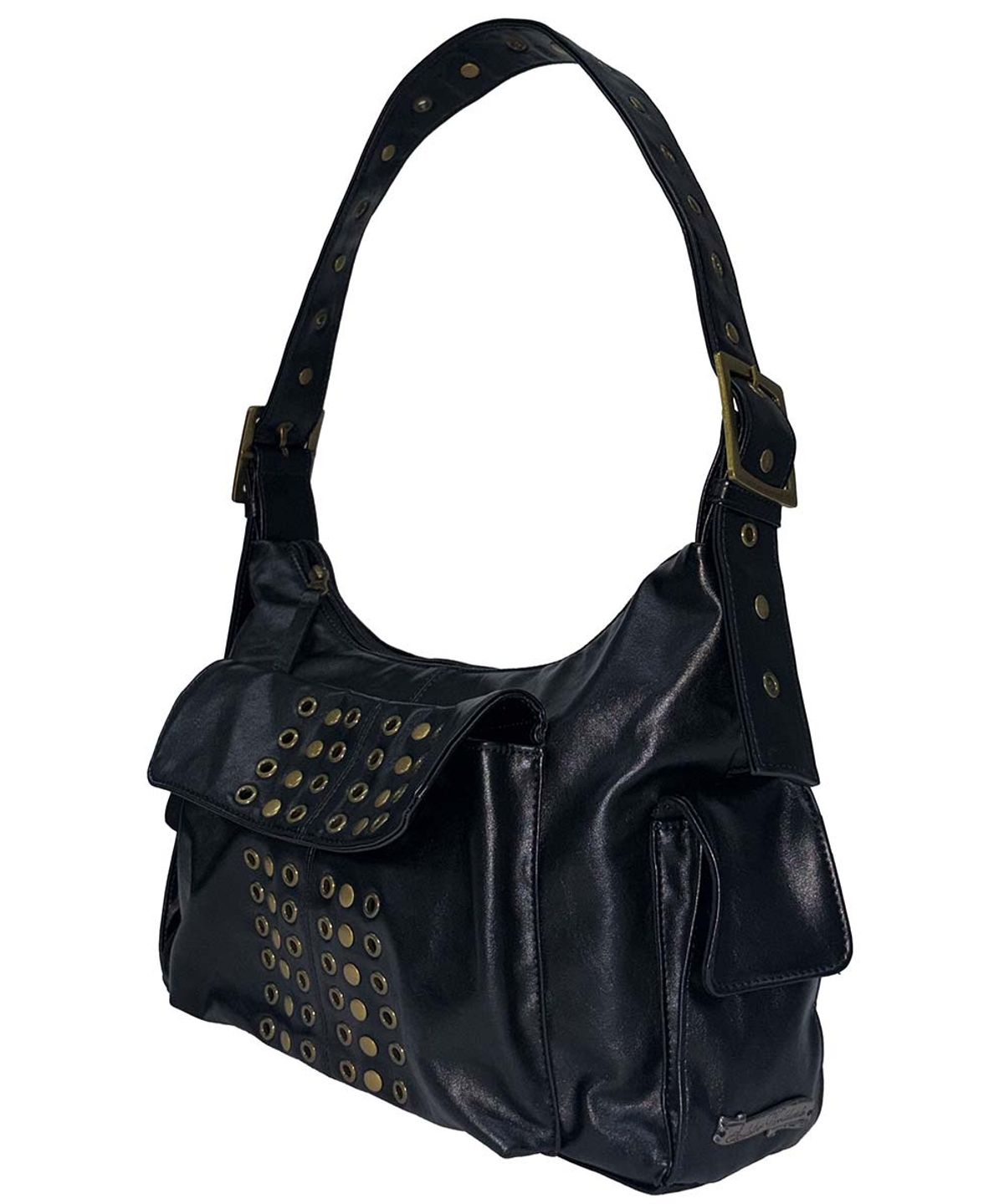 스컬프터(SCULPTOR) Stud Eyelet Shoulder Bag Black