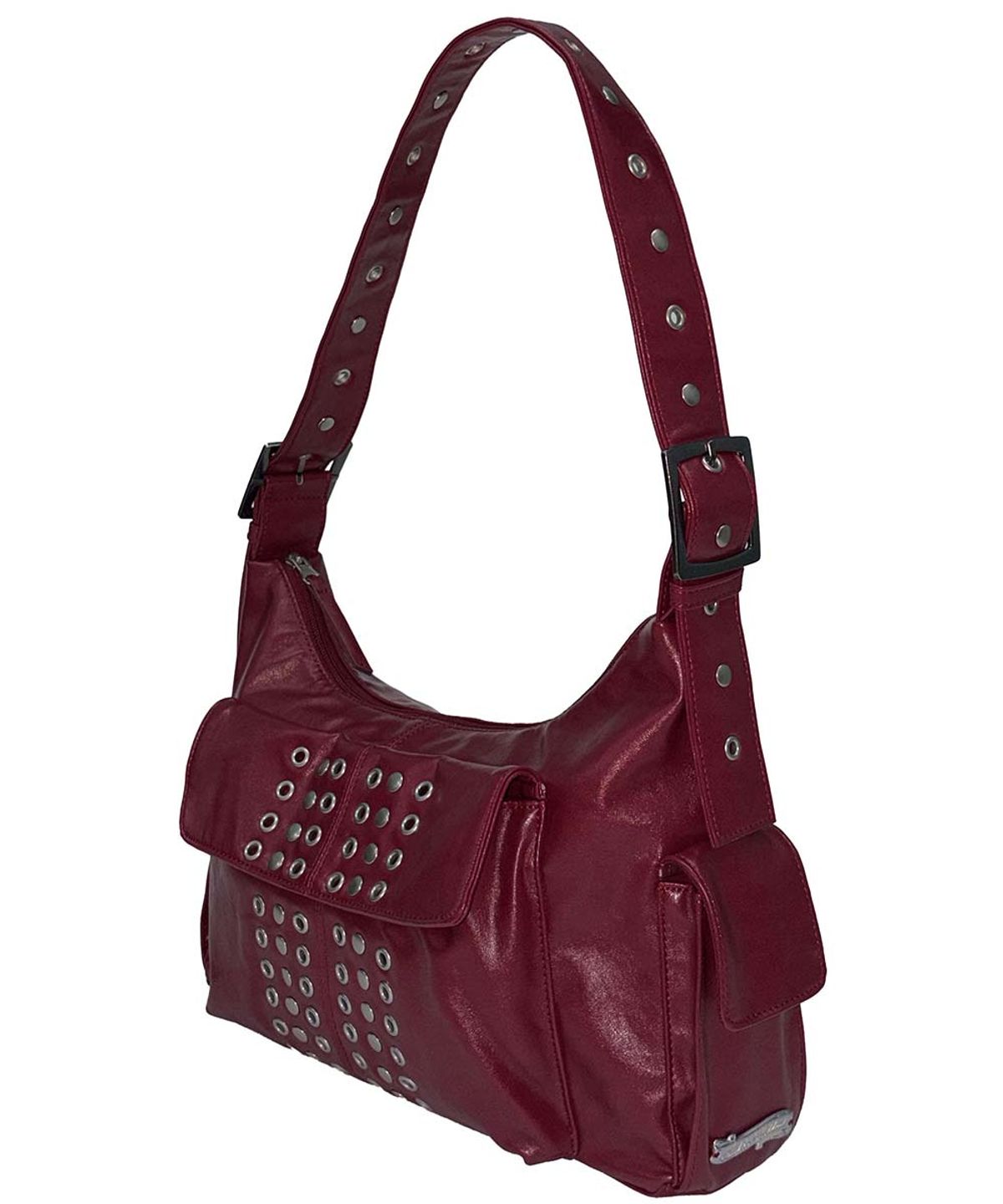 스컬프터(SCULPTOR) Stud Eyelet Shoulder Bag Red