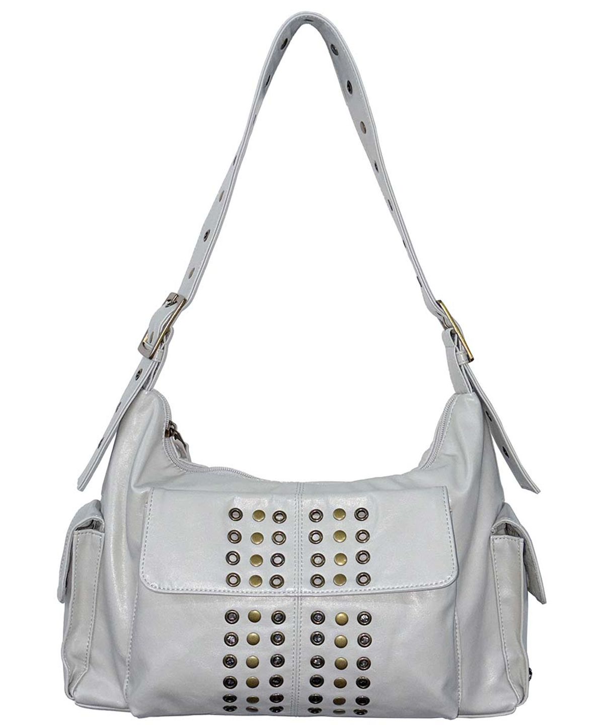스컬프터(SCULPTOR) Stud Eyelet Shoulder Bag Ivory