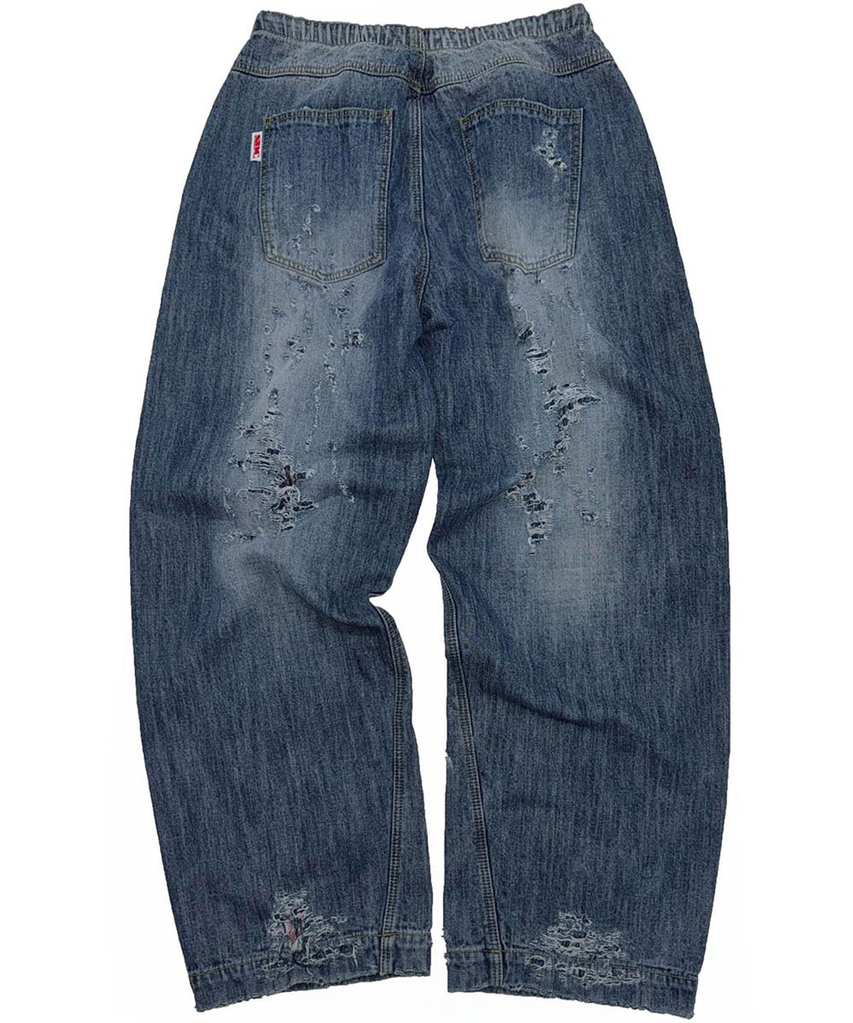스컬프터(SCULPTOR) Distressed Layered Jeans Mid Blue