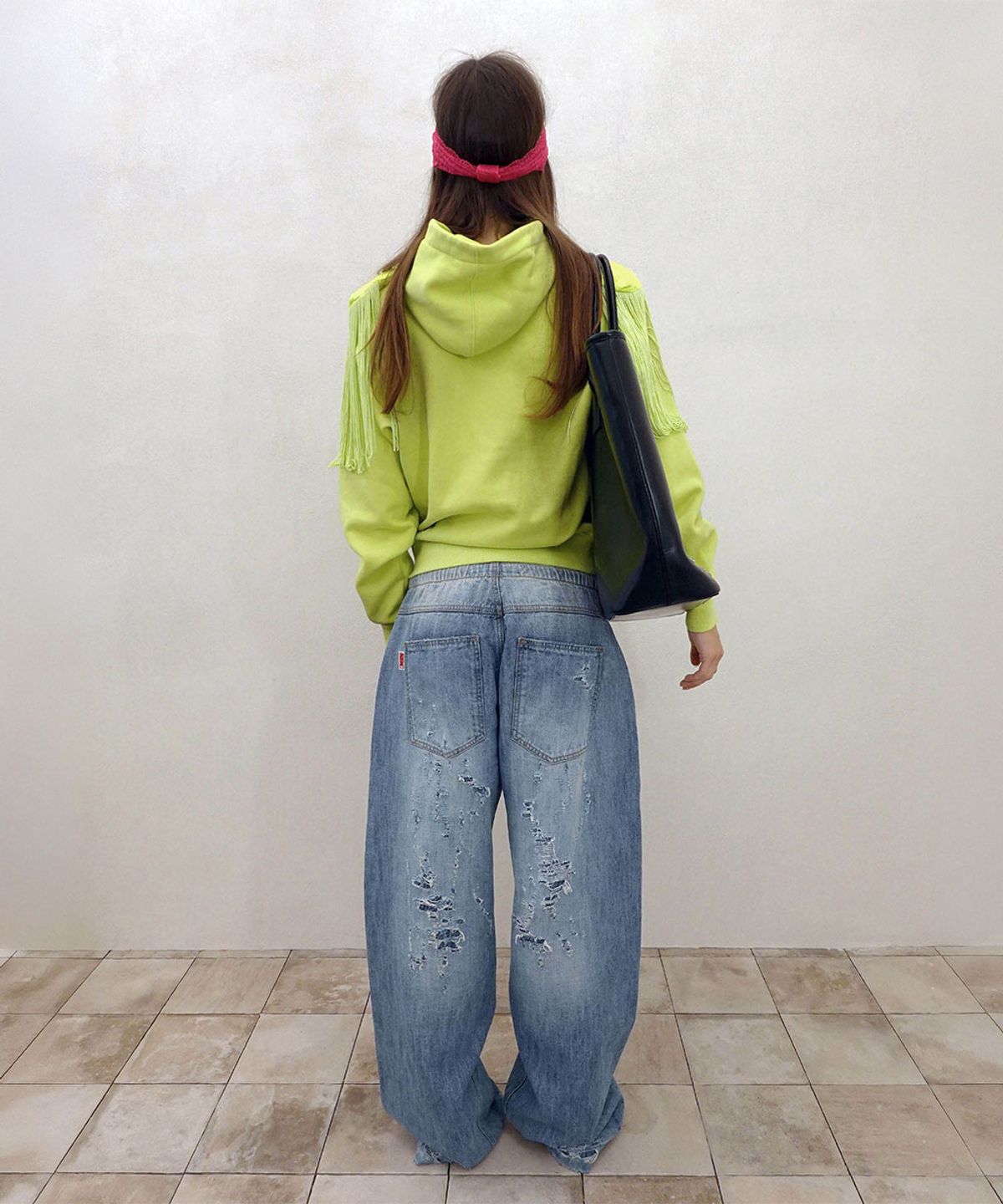 스컬프터(SCULPTOR) Distressed Layered Jeans Light Blue