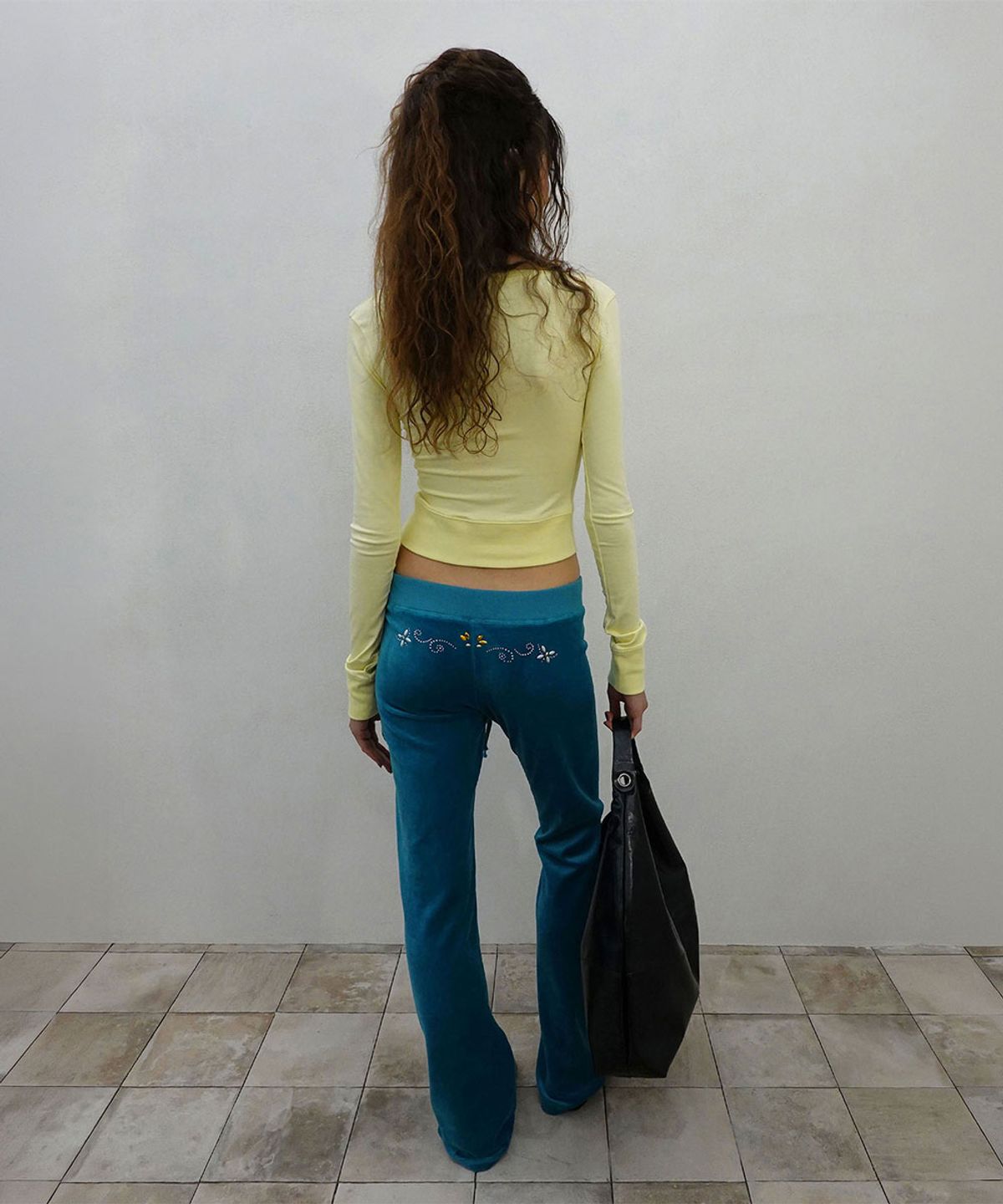 스컬프터(SCULPTOR) Lace Trim Henley Top Lemon