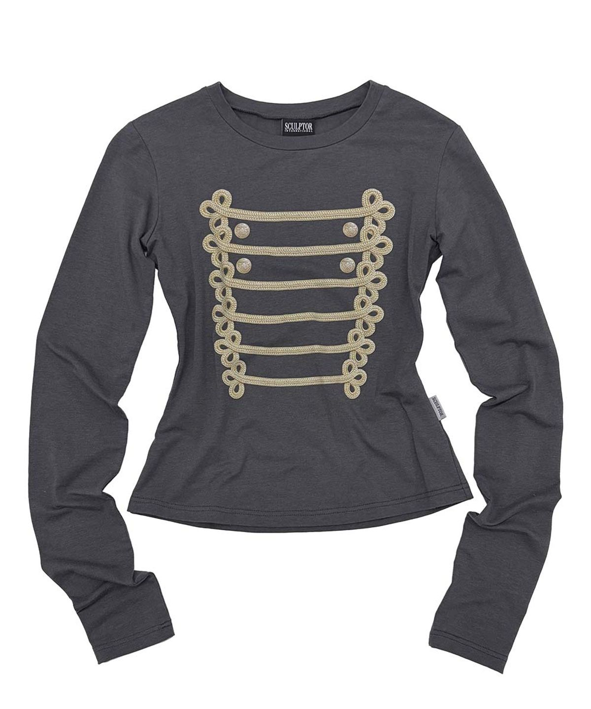 스컬프터(SCULPTOR) Napoleon Long Sleeve Tee Charcoal