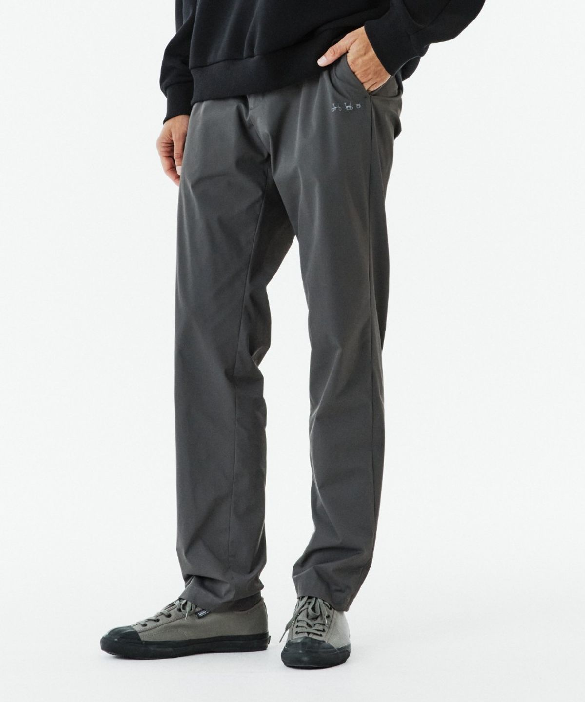 브롬톤 런던(BROMPTON LONDON) SLIM FIT TROUSERS - CHARCOAL (P263MPT120)