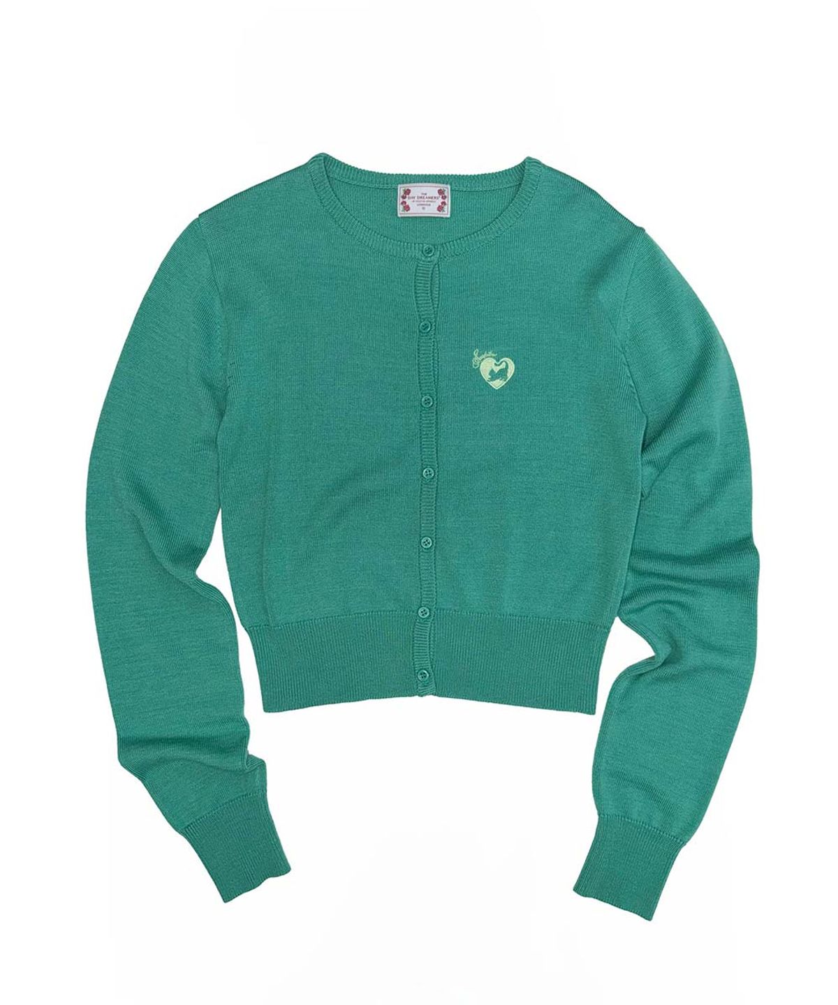 스컬프터(SCULPTOR) Sweet Kitty Basic Cardigan Turquoise