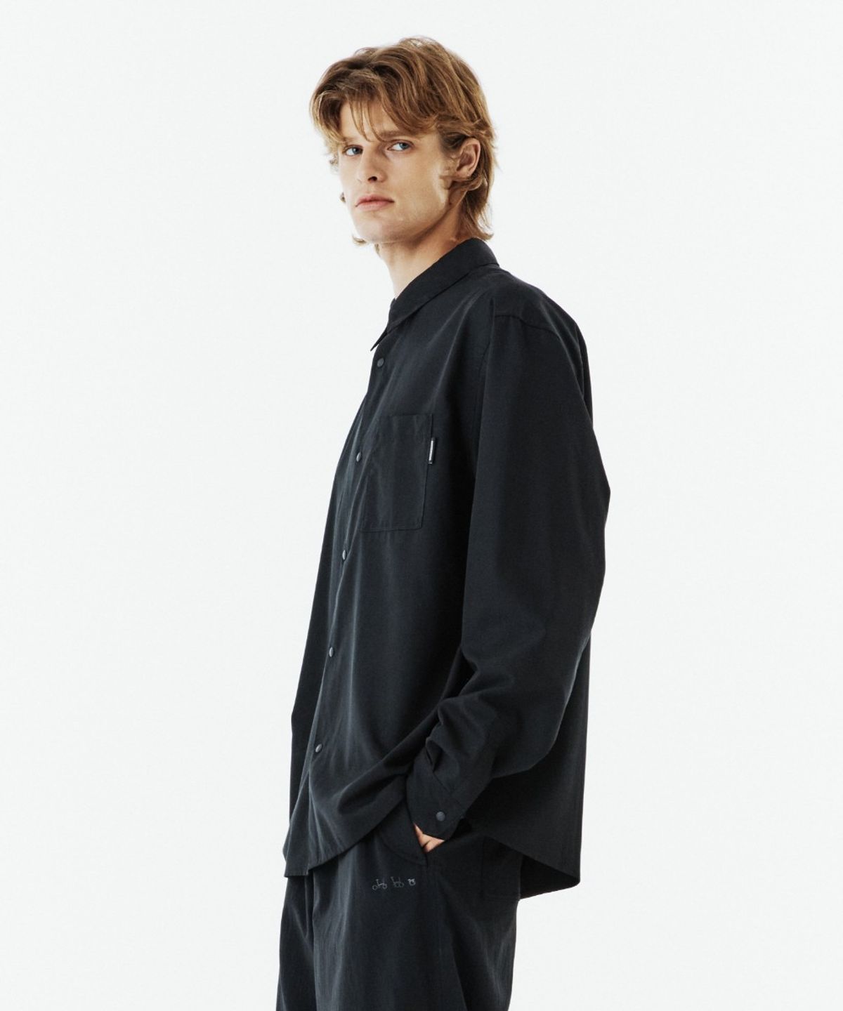 브롬톤 런던(BROMPTON LONDON) UTILITY SHIRT - BLACK (P263MSH108)