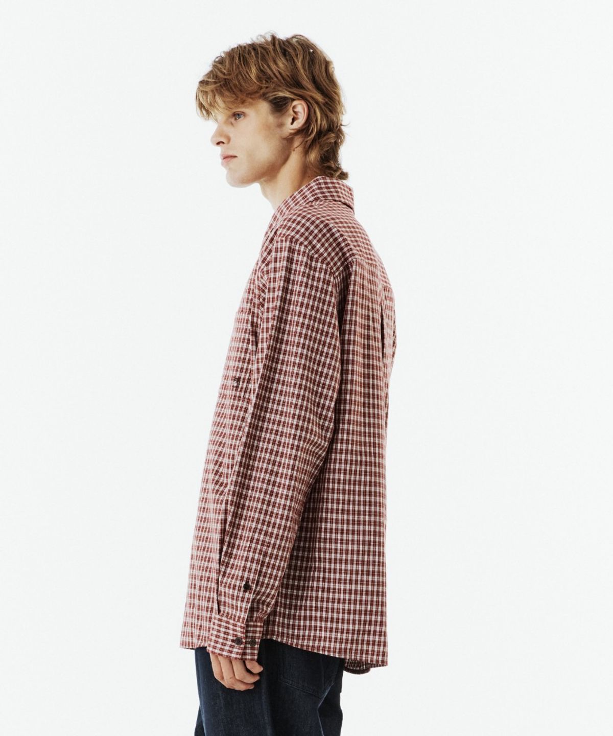 브롬톤 런던(BROMPTON LONDON) CHECK SHIRT - BURGUNDY (P263USH401)
