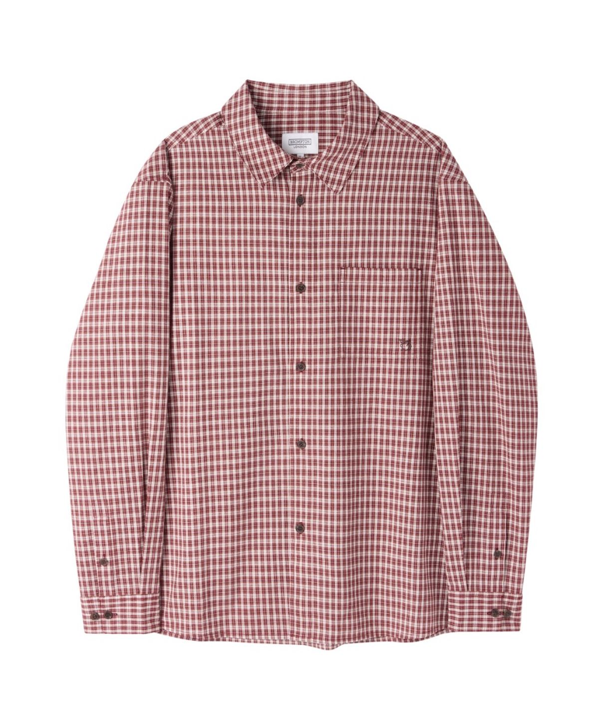 브롬톤 런던(BROMPTON LONDON) CHECK SHIRT - BURGUNDY (P263USH401)