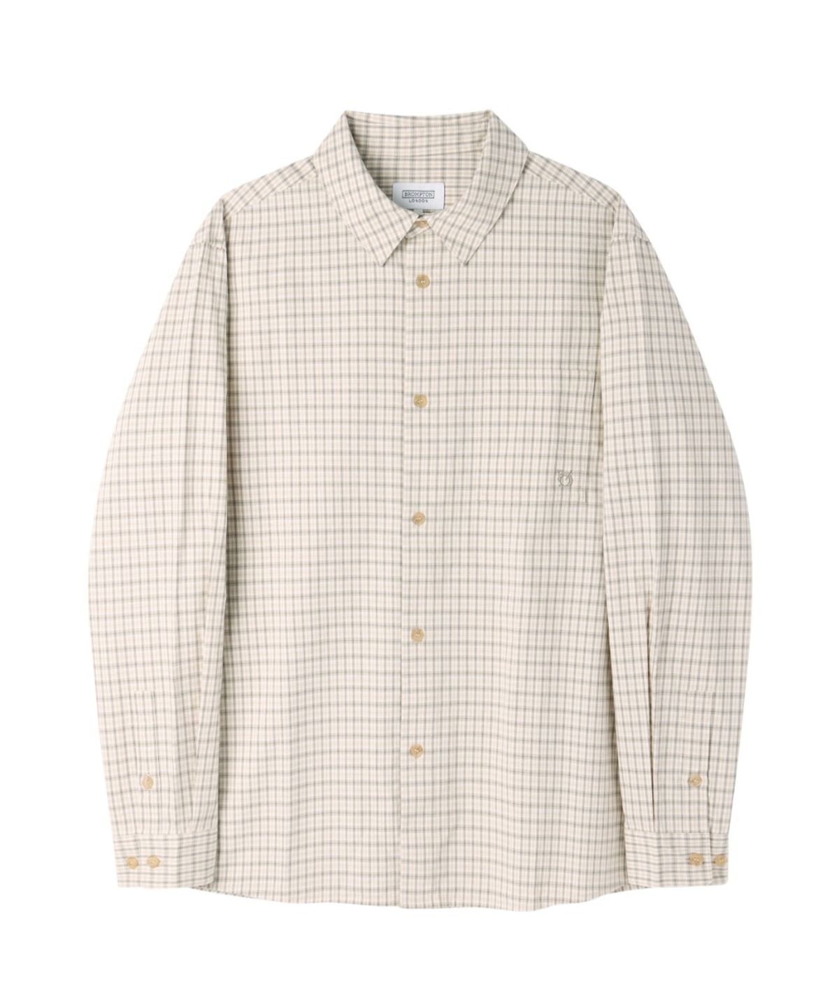 브롬톤 런던(BROMPTON LONDON) CHECK SHIRT - L/BEIGE (P263USH401)