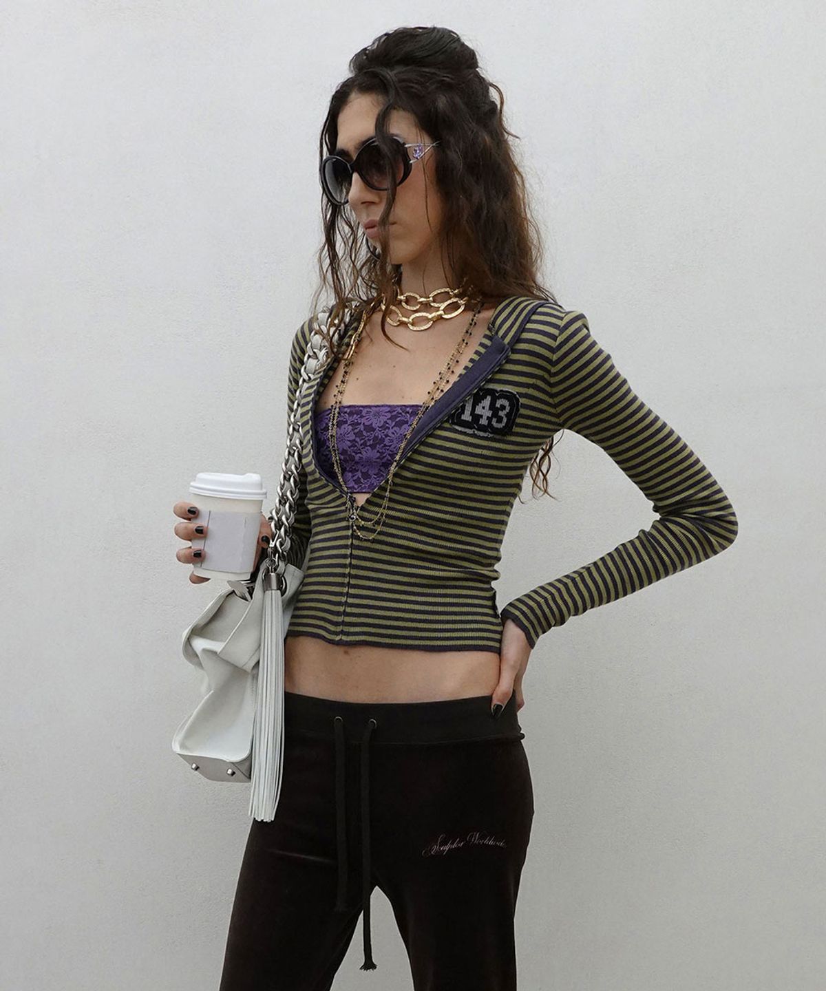 스컬프터(SCULPTOR) 143 Knit Zip Hoodie Green/Purple