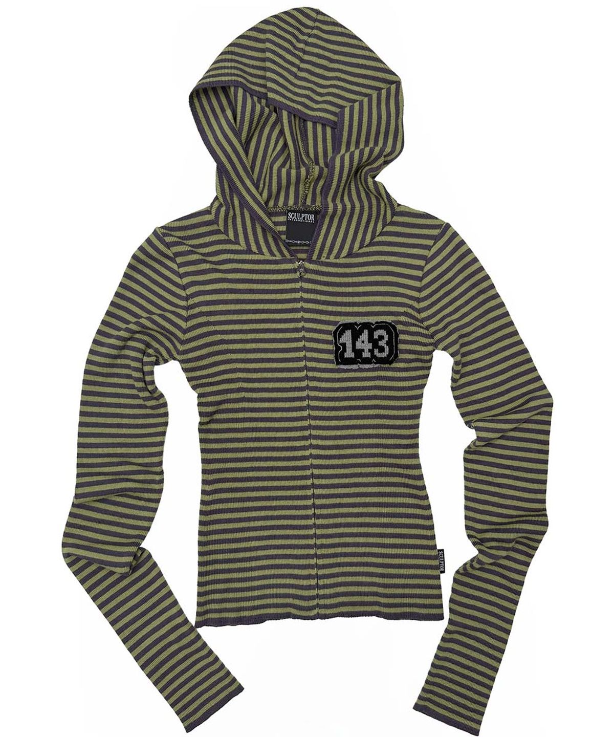 스컬프터(SCULPTOR) 143 Knit Zip Hoodie Green/Purple
