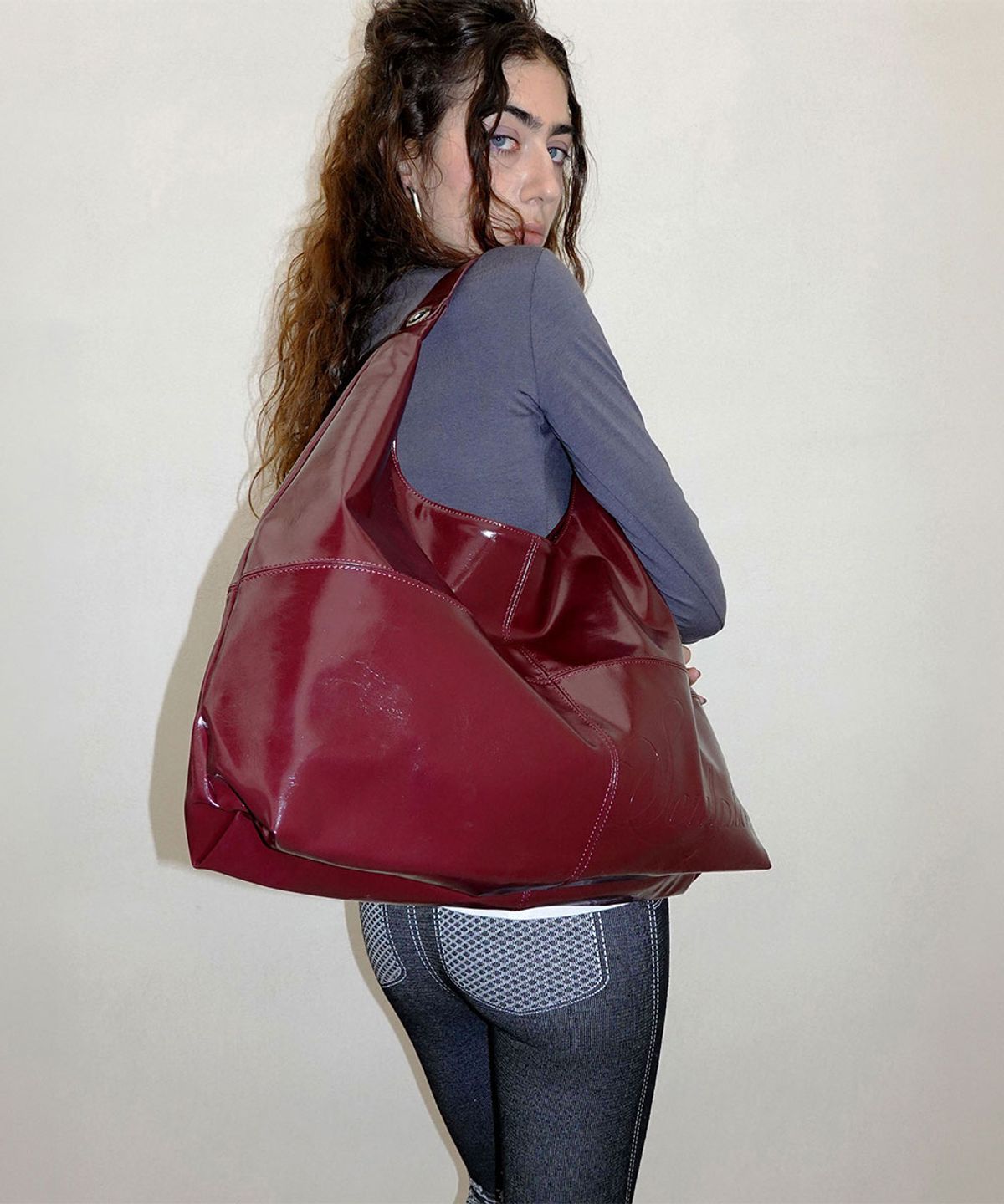 스컬프터(SCULPTOR) Carryall Hobo Bag Burgundy