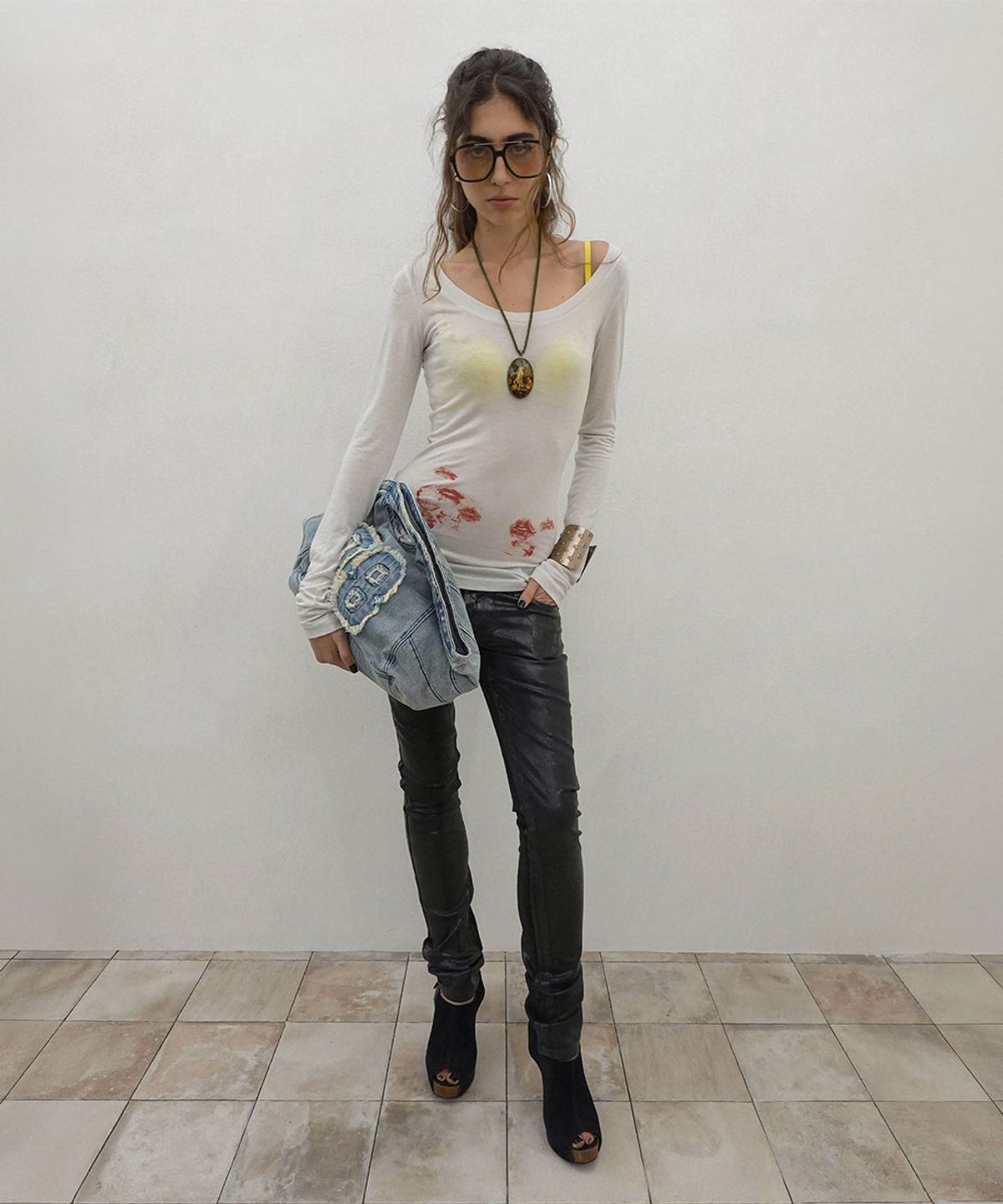 스컬프터(SCULPTOR) Bad Seed Denim Bag Light Blue