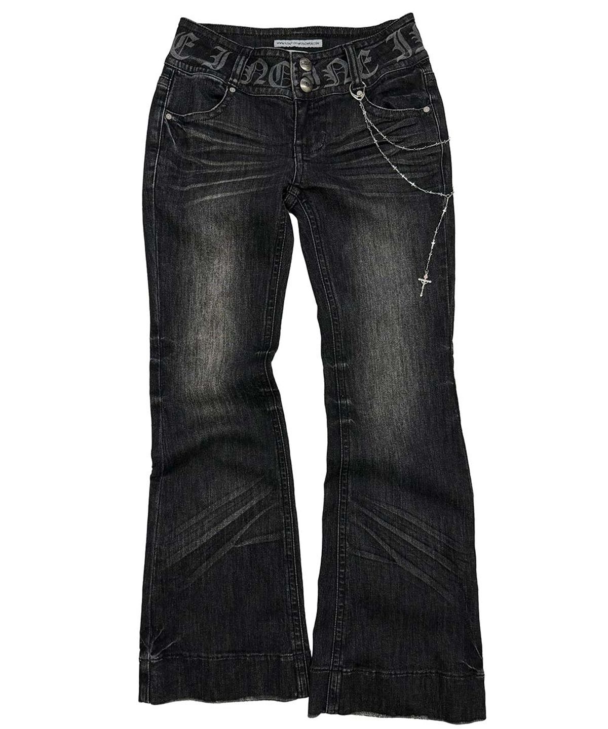 스컬프터(SCULPTOR) Confession Chain Denim Acid Black
