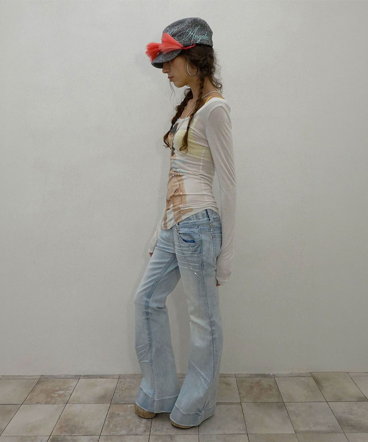 스컬프터(SCULPTOR) Confession Chain Denim Light Blue