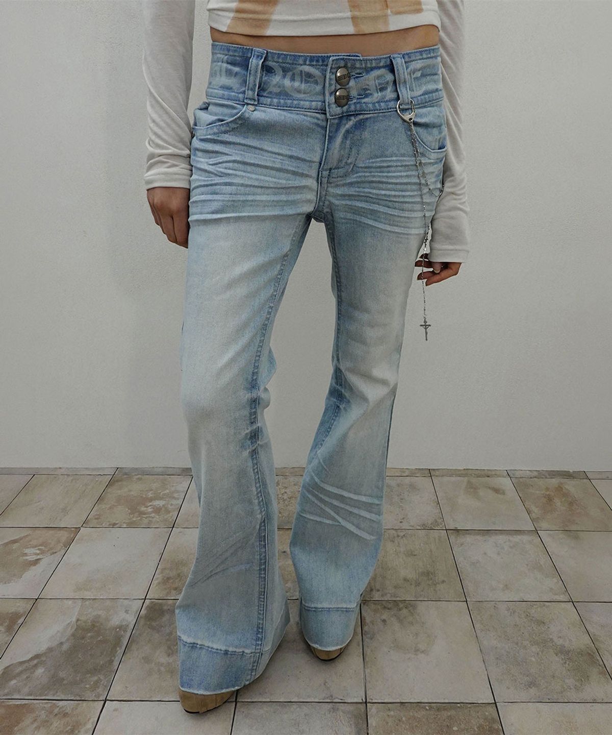 스컬프터(SCULPTOR) Confession Chain Denim Light Blue