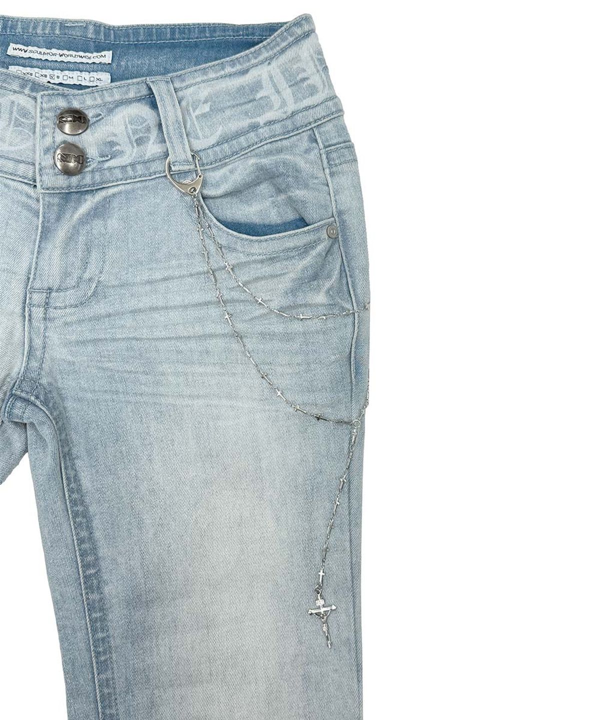 스컬프터(SCULPTOR) Confession Chain Denim Light Blue
